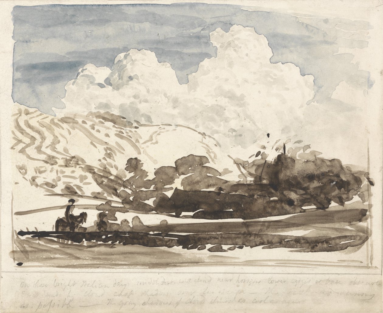A fényes felhő (papírral) alkotó: Samuel Palmer