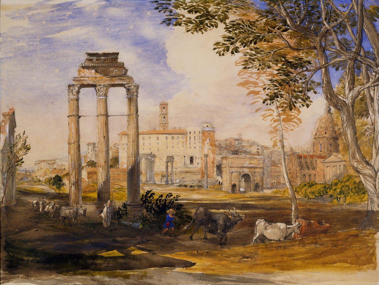 A fórum, Róma, 1837 alkotó: Samuel Palmer