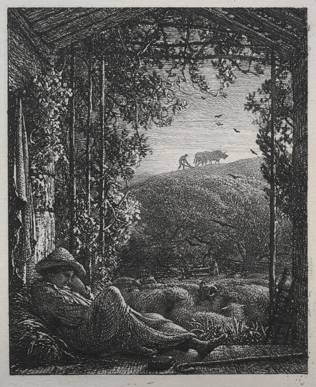 Az alvó juhász alkotó: Samuel Palmer