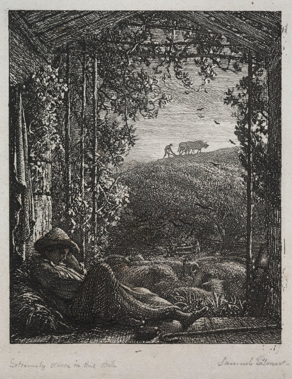 Az alvó pásztor, 1857. alkotó: Samuel Palmer