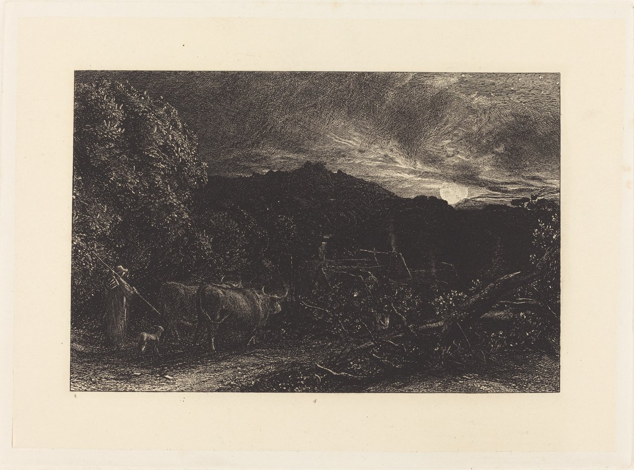 A fáradt szántóember alkotó: Samuel Palmer