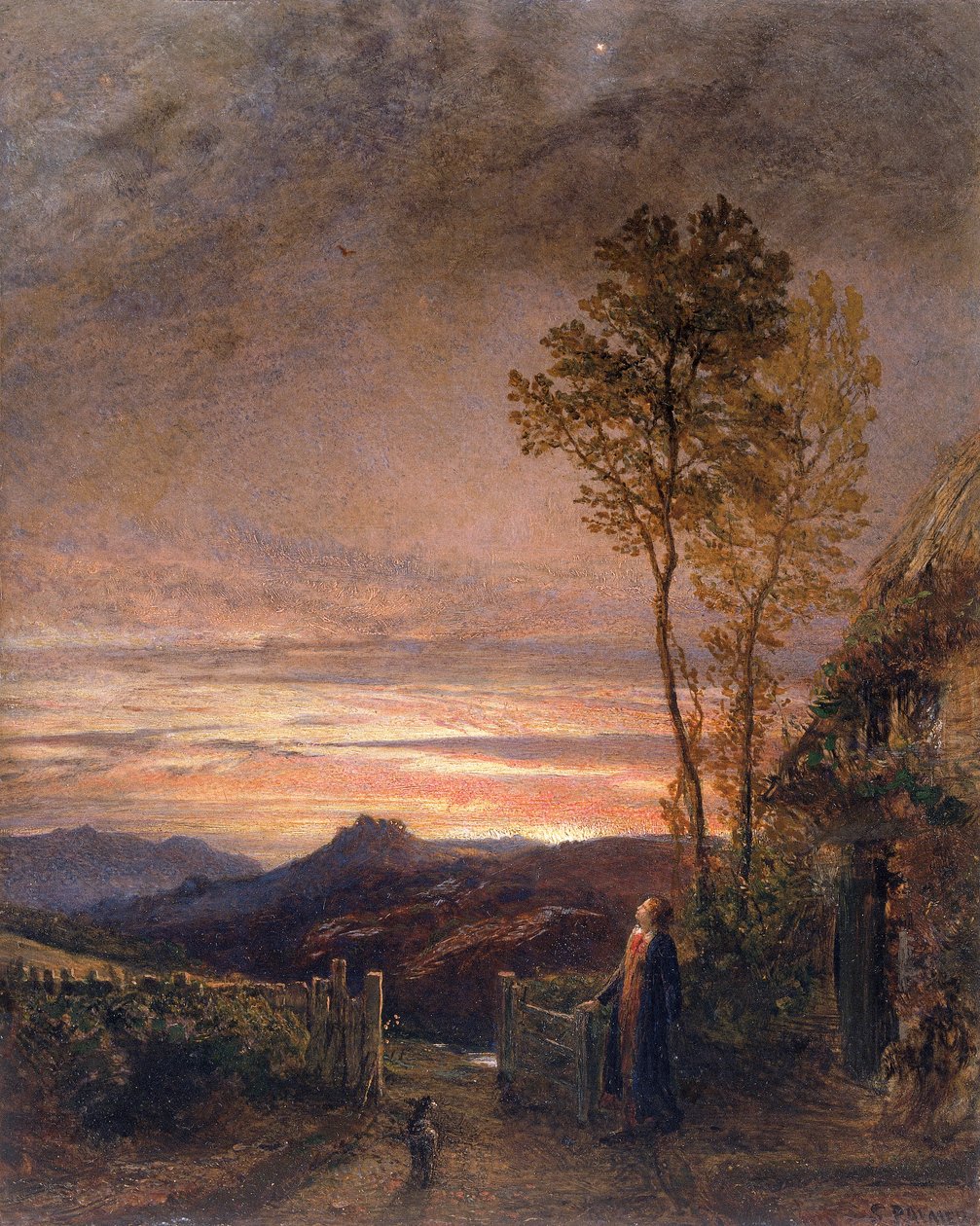 „A palánk felemelkedése”, 1839-1840 alkotó: Samuel Palmer
