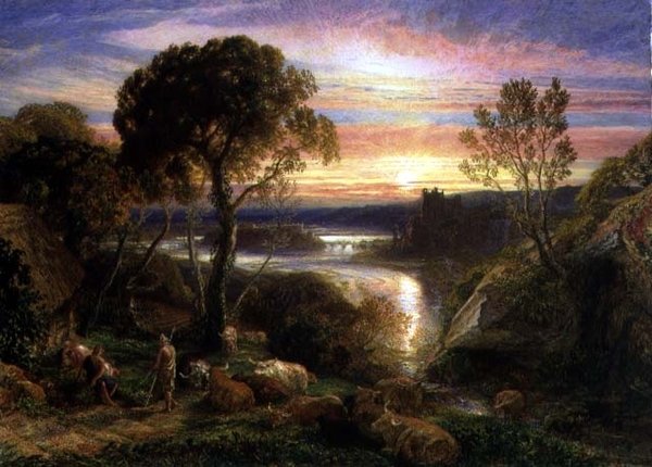 Tityrus visszaállítva örökségébe, 1877 alkotó: Samuel Palmer