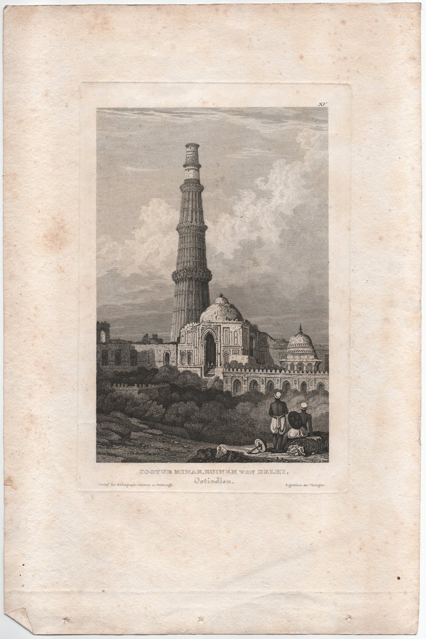 Cootub Minar, Delhi romjai alkotó: Samuel Prout