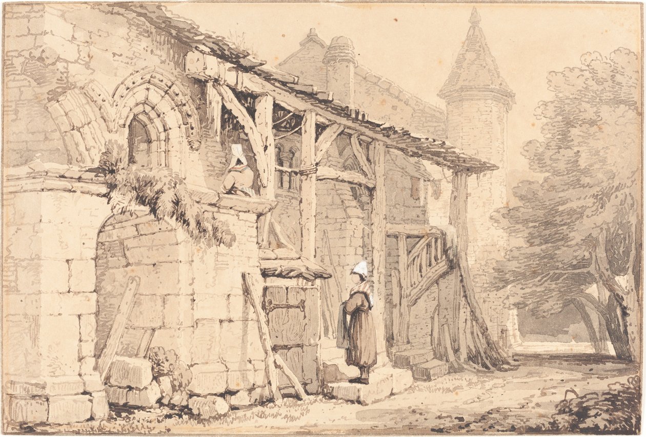 Jelenet Jumiègesben alkotó: Samuel Prout