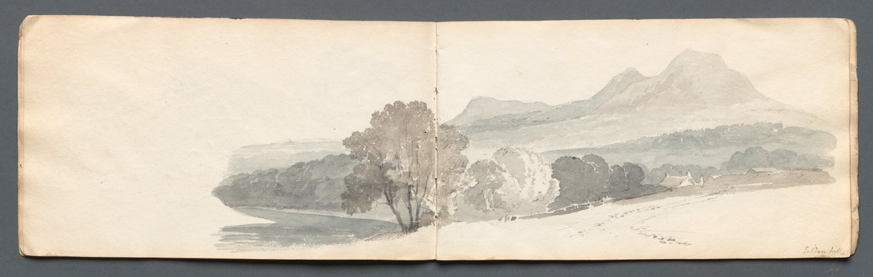 Vázlatfüzet: Eildon Hills alkotó: Samuel Prout