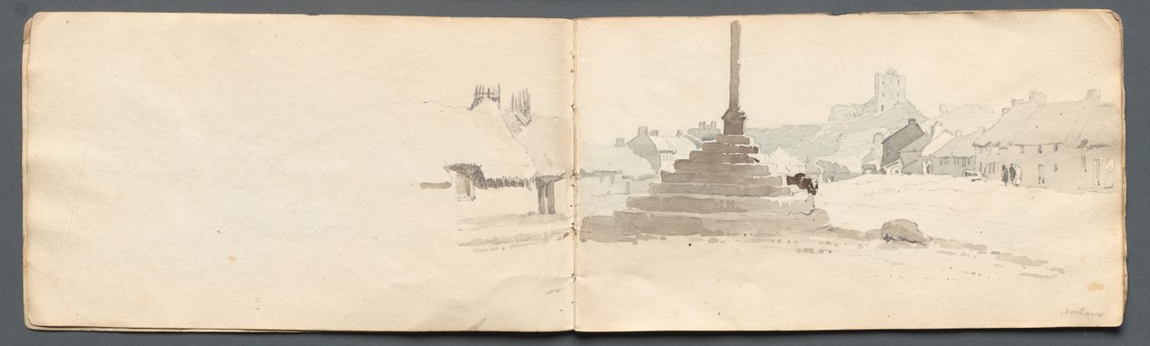 Vázlatfüzet: Norham, 1814. alkotó: Samuel Prout