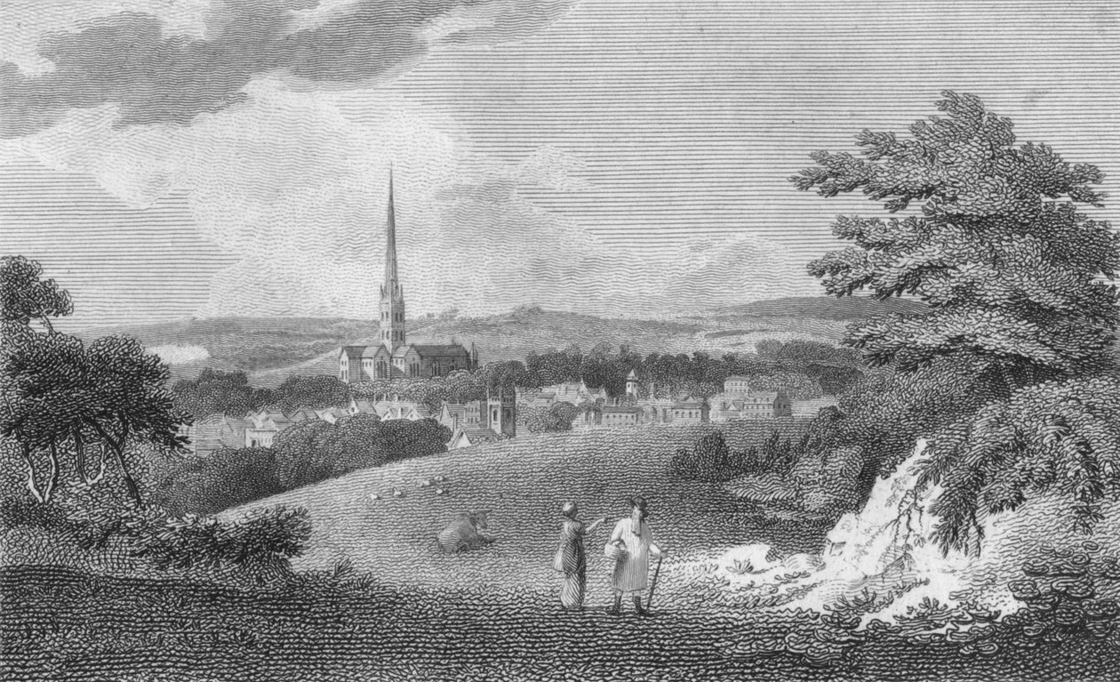 Salisbury, a London Roadról, 1805 alkotó: Samuel Rawle