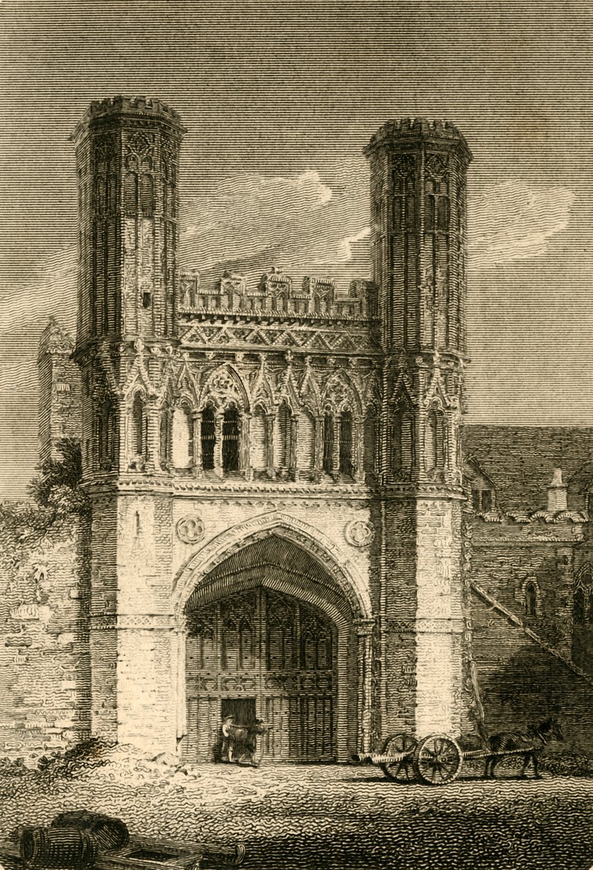St. Augustines Gate, Canterbury Kent, 1802. alkotó: Samuel Rawle