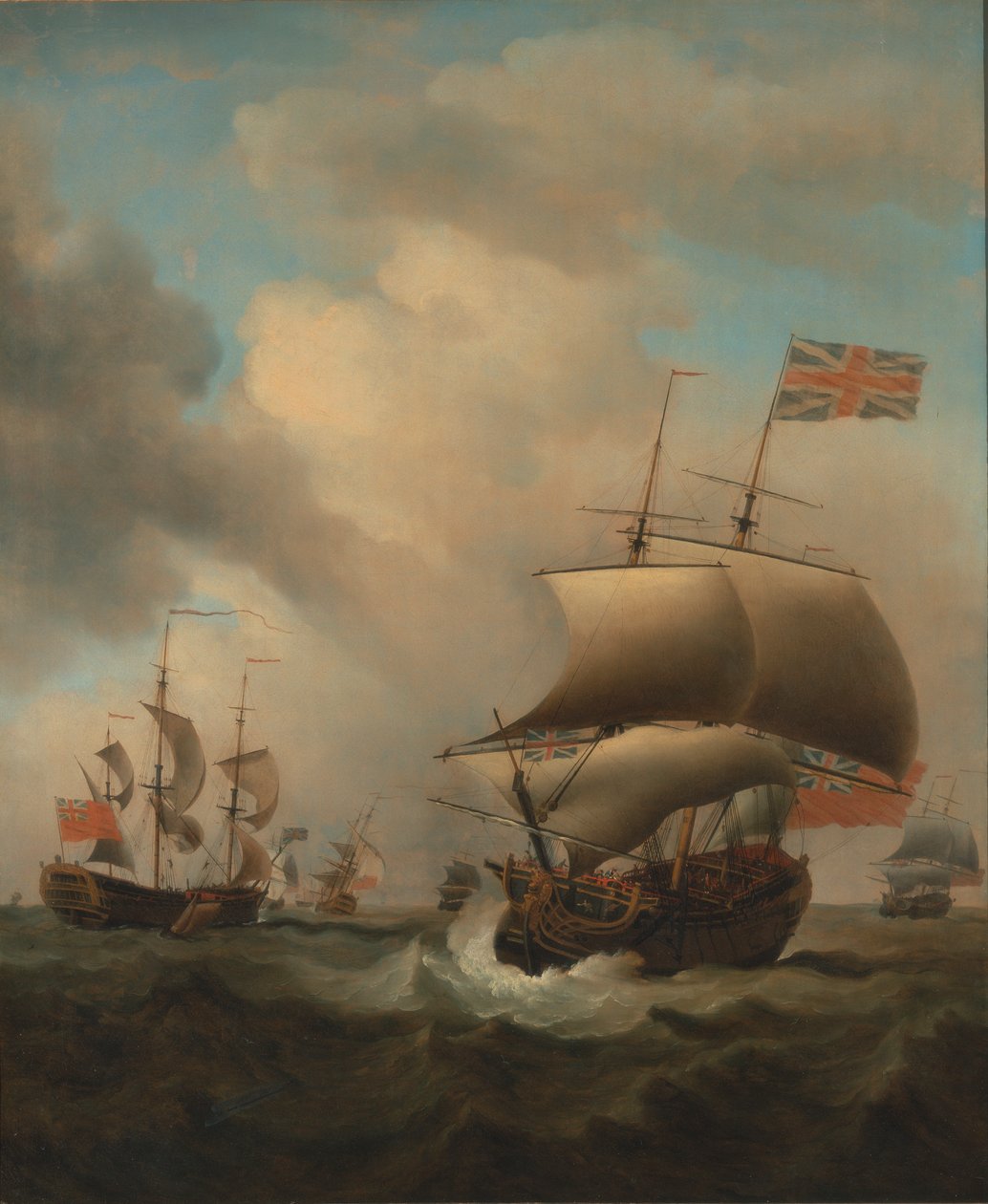 Szállítás hullámzó tengeren alkotó: Samuel Scott