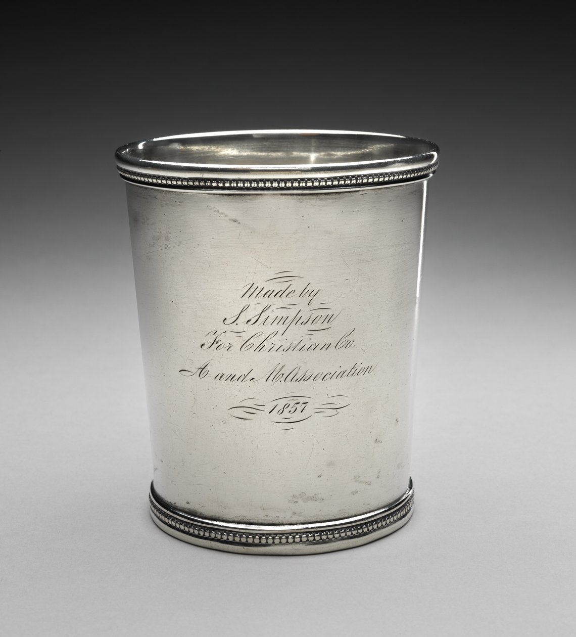 Tumbler, c. 1857 (ezüst) alkotó: Samuel Simpson