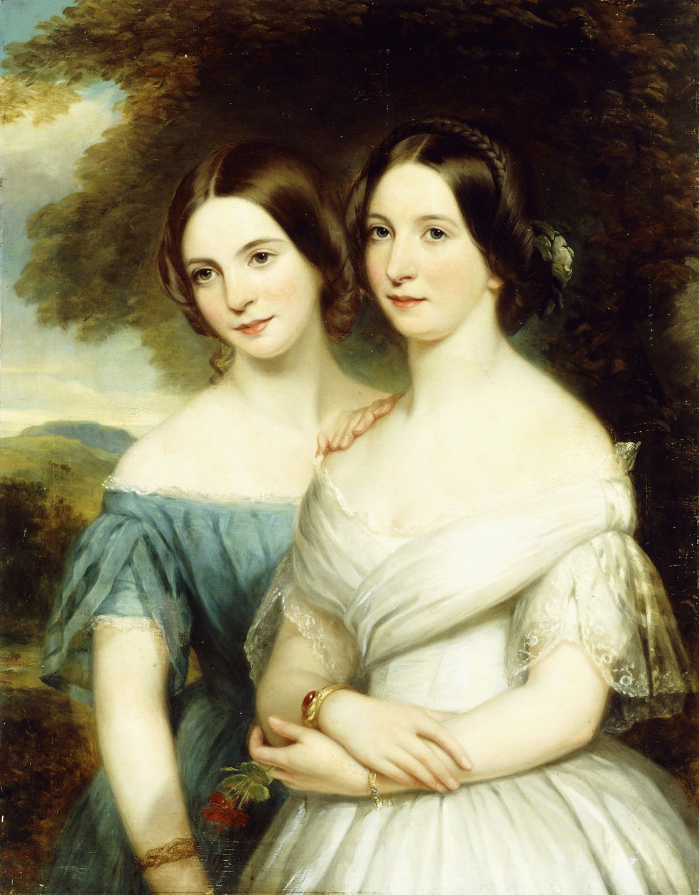 Két nővér portréja, 1856 alkotó: Samuel West