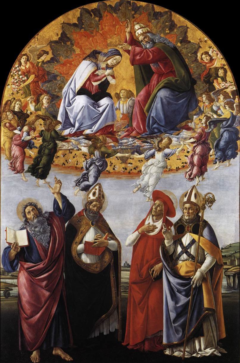 A Szűz megkoronázása alkotó: Sandro Botticelli