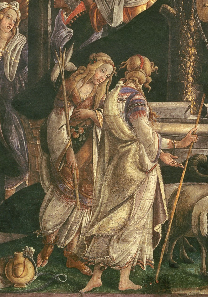 Részlet a Mózes ifjúságából, a Sixtus-kápolnában, 1481 alkotó: Sandro Botticelli