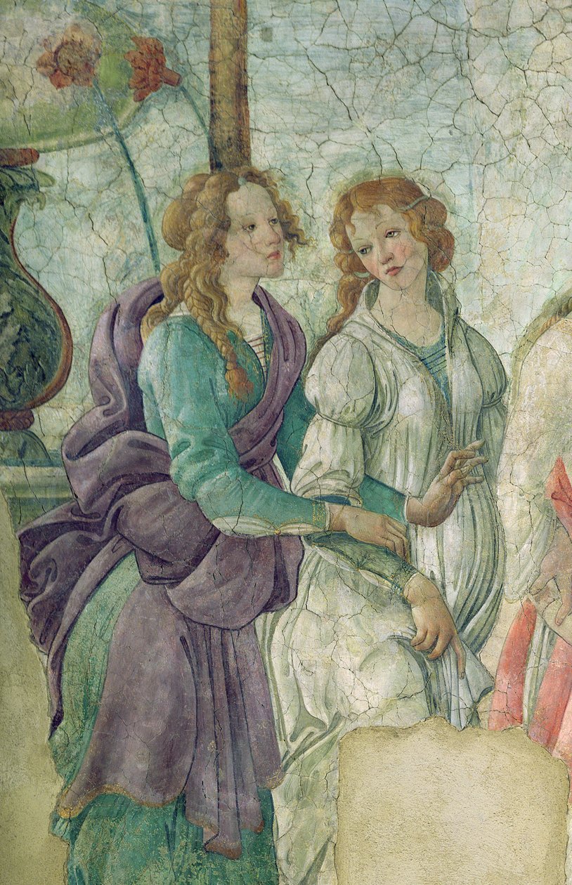 Részlet a Vénuszról és a kegyelmekről, akik ajándékokat ajánlanak egy fiatal lánynak, 1486 (lásd még: 33760) alkotó: Sandro Botticelli