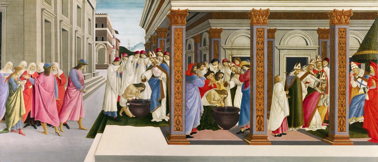 Négy jelenet Szent Zenobius korai életéből, 1500 körül (tempera fán) alkotó: Sandro Botticelli