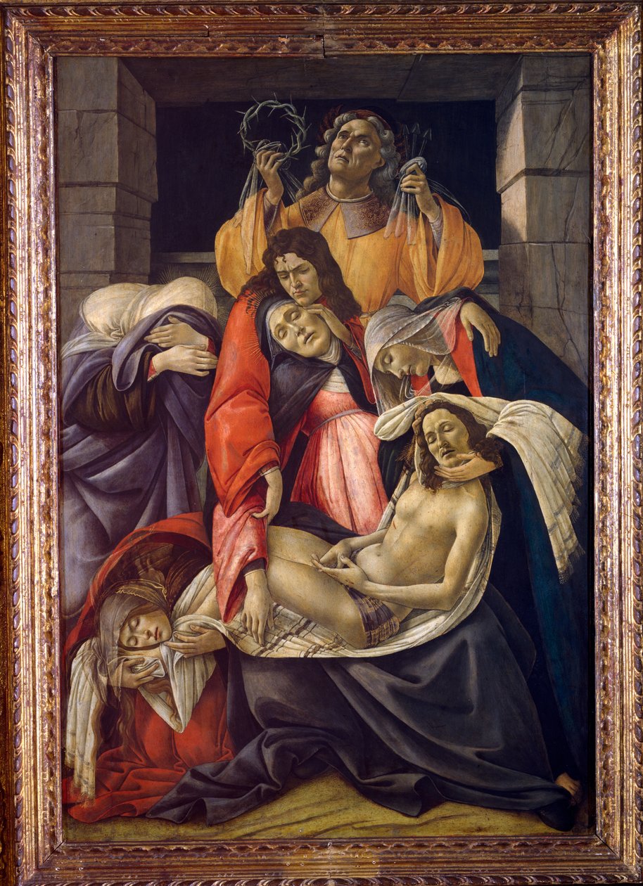 Siralom a halott Krisztus felett, 1490-1500 körül (olaj, fa) alkotó: Sandro Botticelli