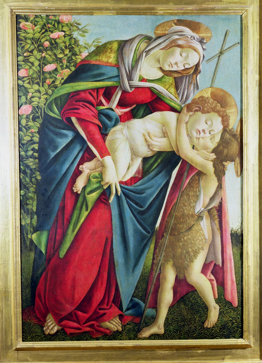 Madonna és gyermeke Keresztelő Szent Jánossal alkotó: Sandro Botticelli