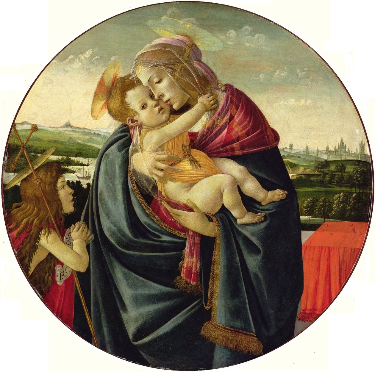 Madonna és gyermeke Keresztelő Szent Jánossal alkotó: Sandro Botticelli