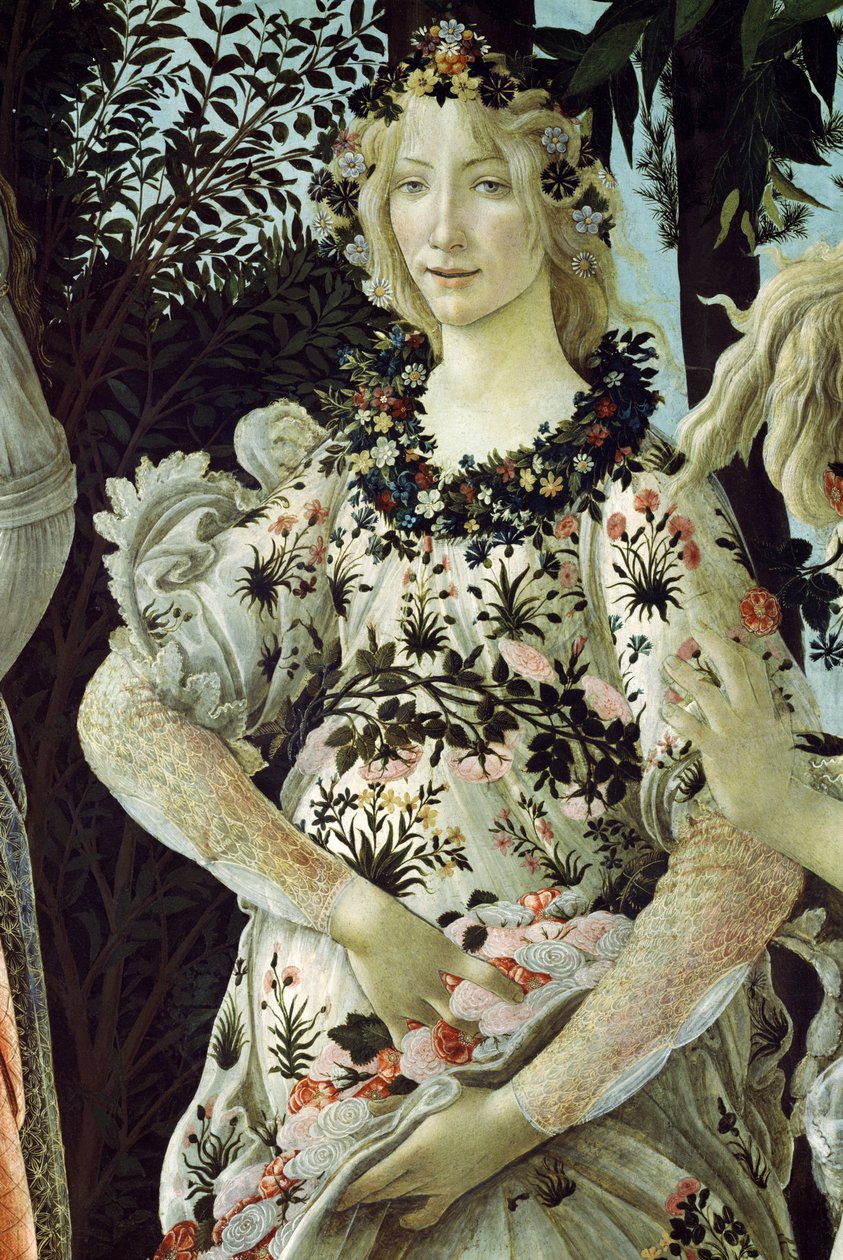 Primavera, 1478 körül, tempera, tábla, 558 részlet alkotó: Sandro Botticelli