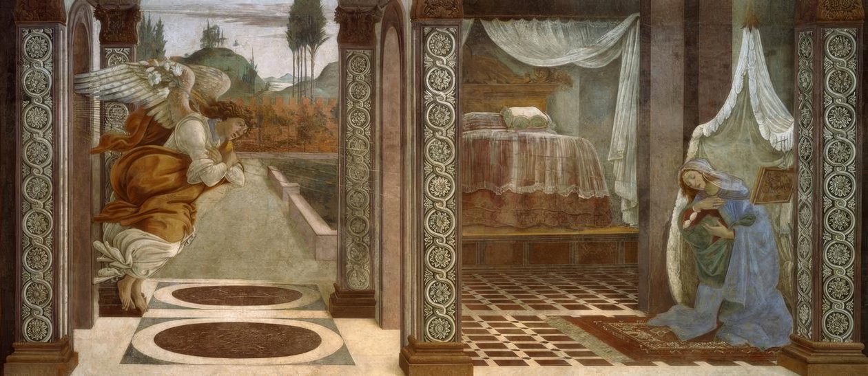Angyali üdvözlet: S. Martino alkotó: Sandro Botticelli