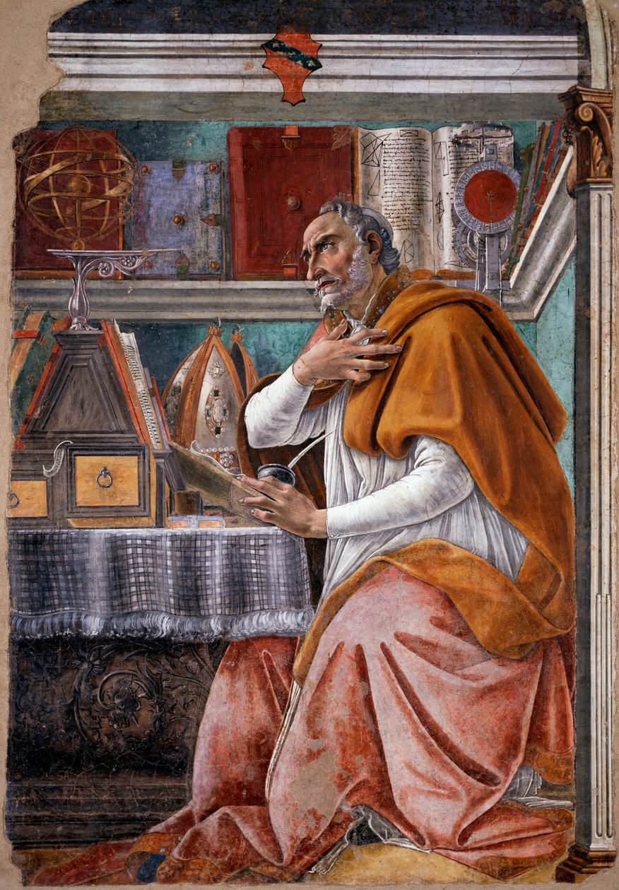 Szent Ágoston (freskó alkotó: Sandro Botticelli