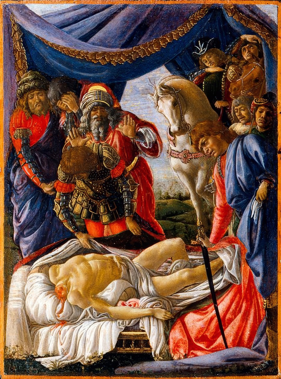 A halott Holofernész megtalálása alkotó: Sandro Botticelli