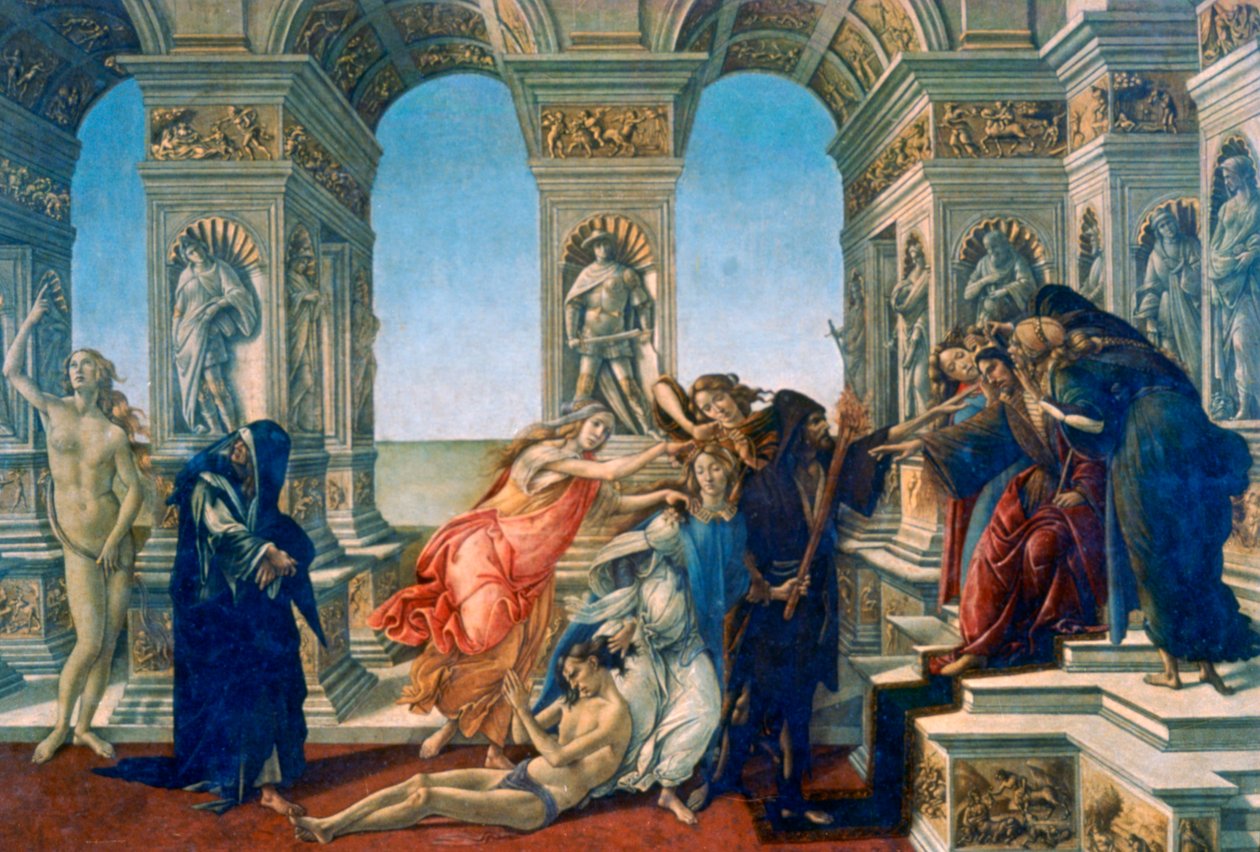 Apelles gyalázata, 1497-1498 alkotó: Sandro Botticelli