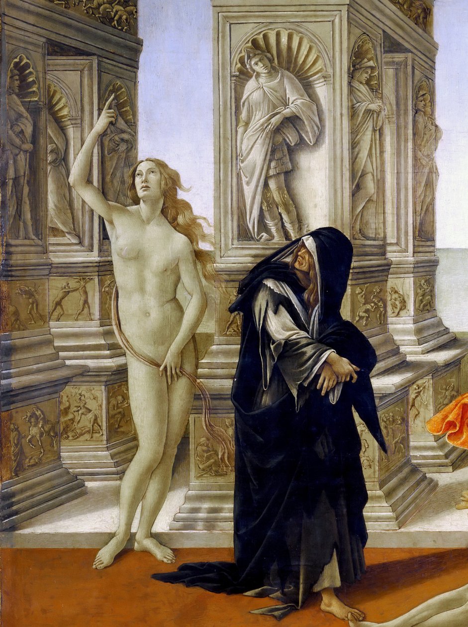 A rágalom, részlet alkotó: Sandro Botticelli