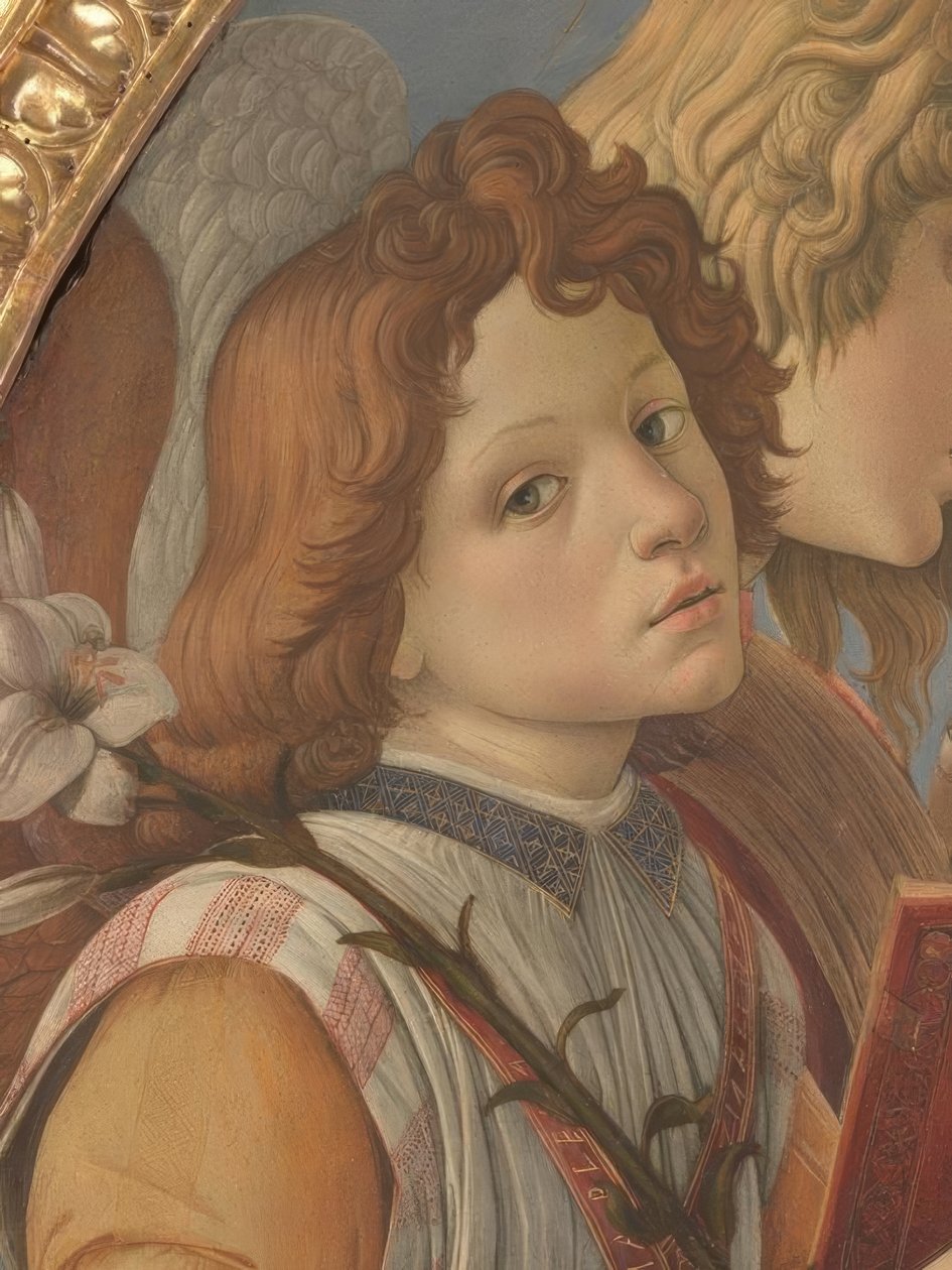 Mária a gyermekkel és hat angyallal alkotó: Sandro Botticelli