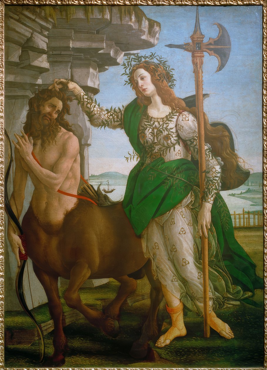 Minerva és Kentaur alkotó: Sandro Botticelli