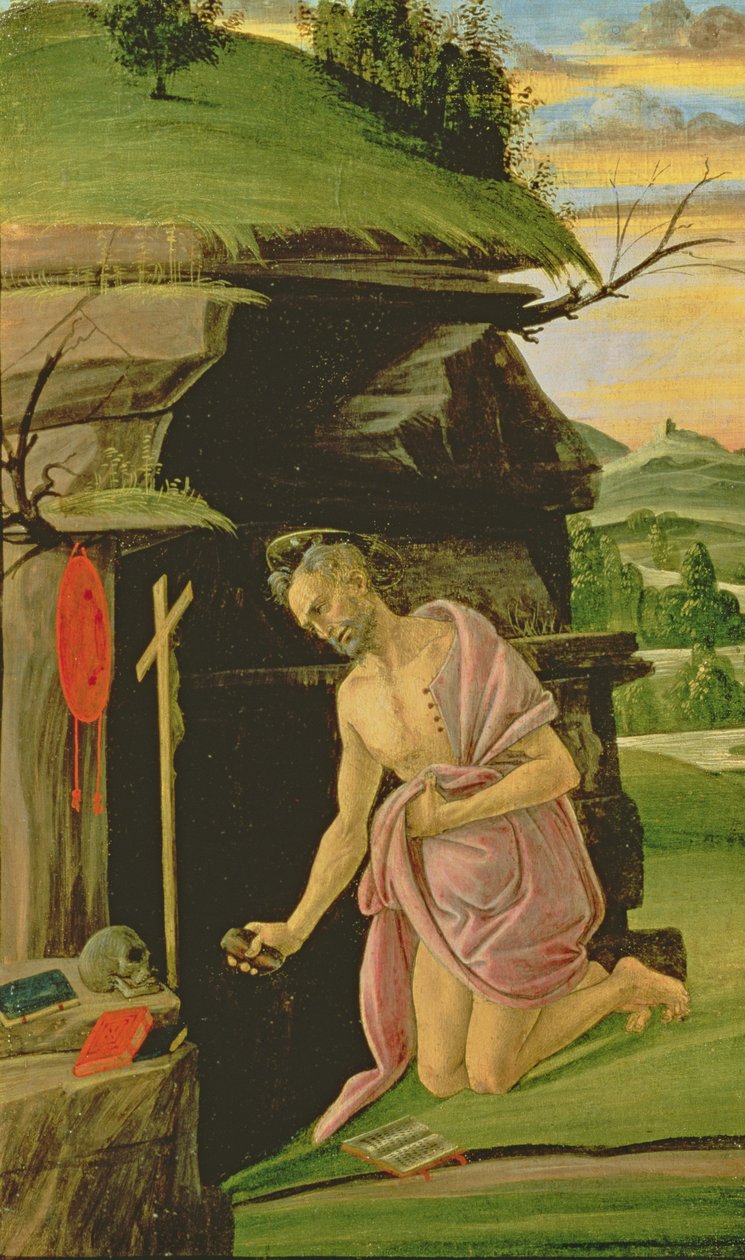 Szent Jeromos, 1490-es évek (tempera, tábla) alkotó: Sandro Botticelli