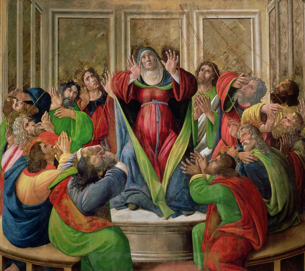 A Szentlélek leszállása, 1495-1505 alkotó: Sandro Botticelli