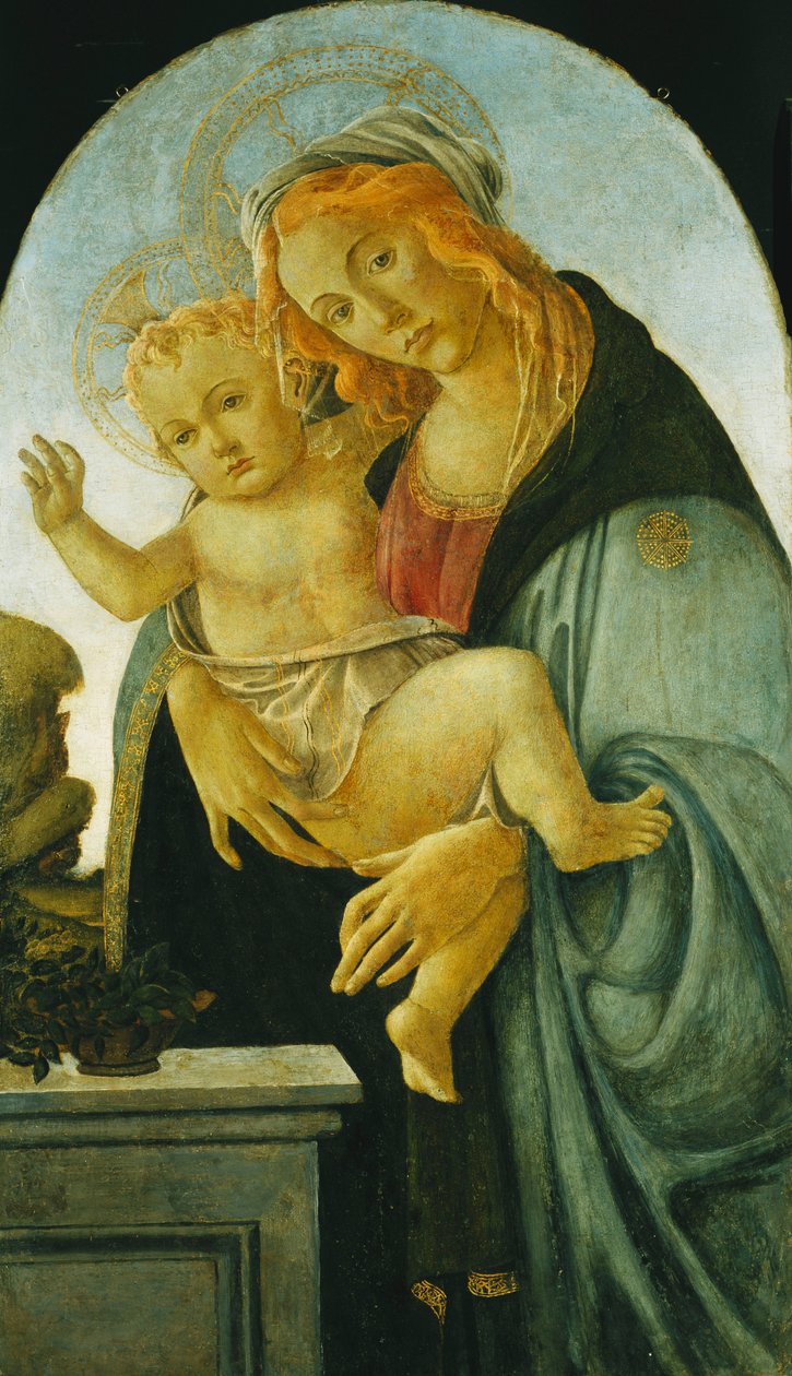 Madonna és gyermeke, alkotó: Sandro Botticelli