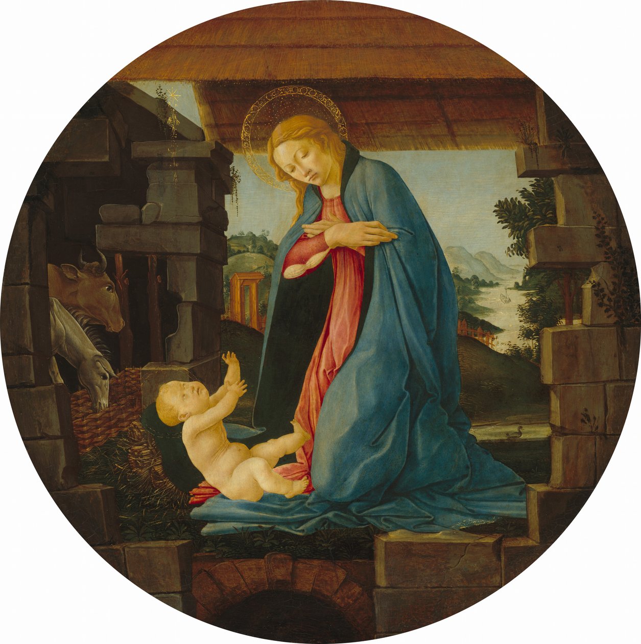 A gyermeket imádó szűz, 14801490. alkotó: Sandro Botticelli