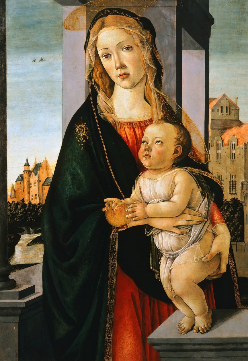 A Szűz és a Gyermek c. 1480. alkotó: Sandro Botticelli
