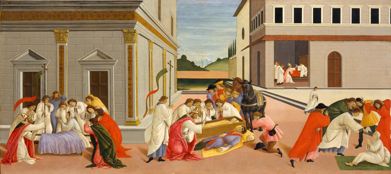 Szent Zenobius három csodája, kb. 1500. alkotó: Sandro Botticelli