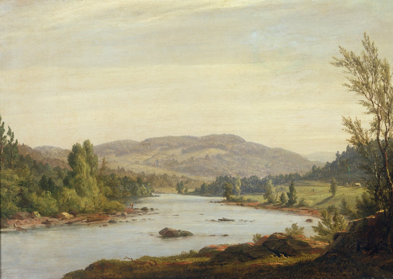 Táj a folyóval (Jelenet Észak-New Yorkban), 1849 alkotó: Sanford Robinson Gifford