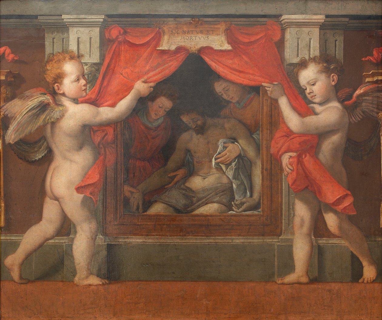 Pietà két kerubbal, 1576 körül. alkotó: Santi di Tito