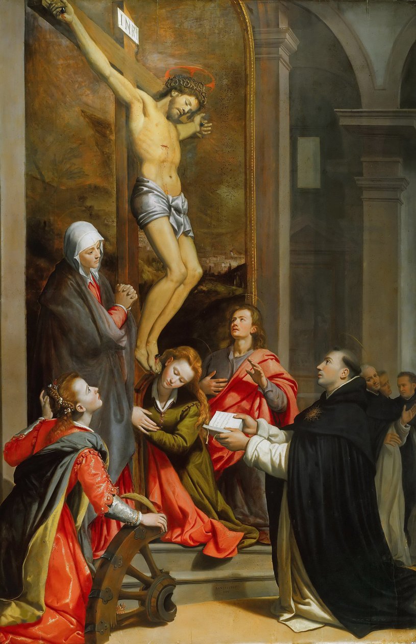 Aquinói Szent Tamás látomása, 1593. alkotó: Santi di Tito
