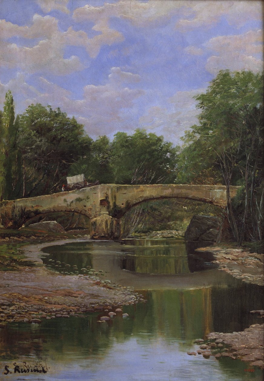 Híd egy folyón alkotó: Santiago Rusiñol