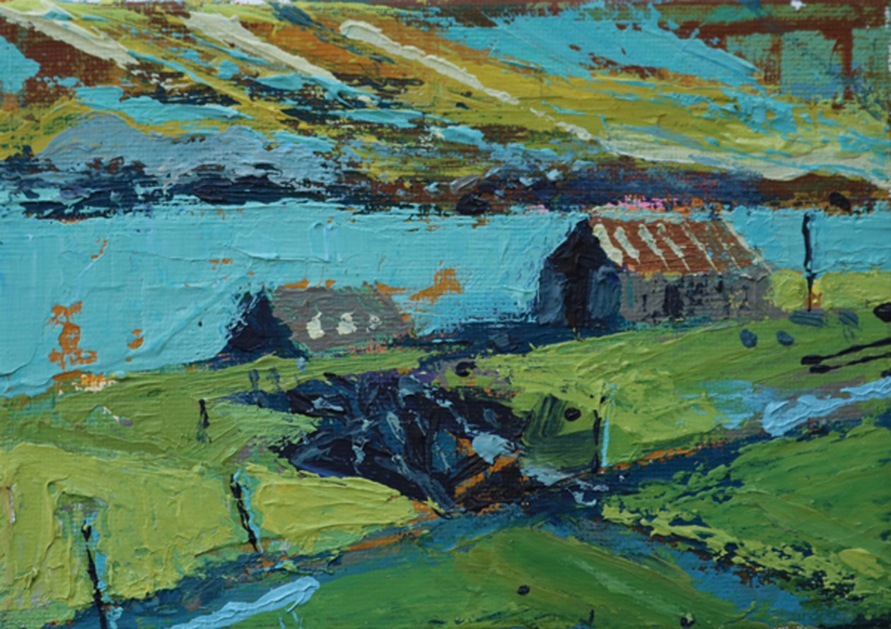 Farm a tenger mellett (akril vászonra) alkotó: Sara Hayward