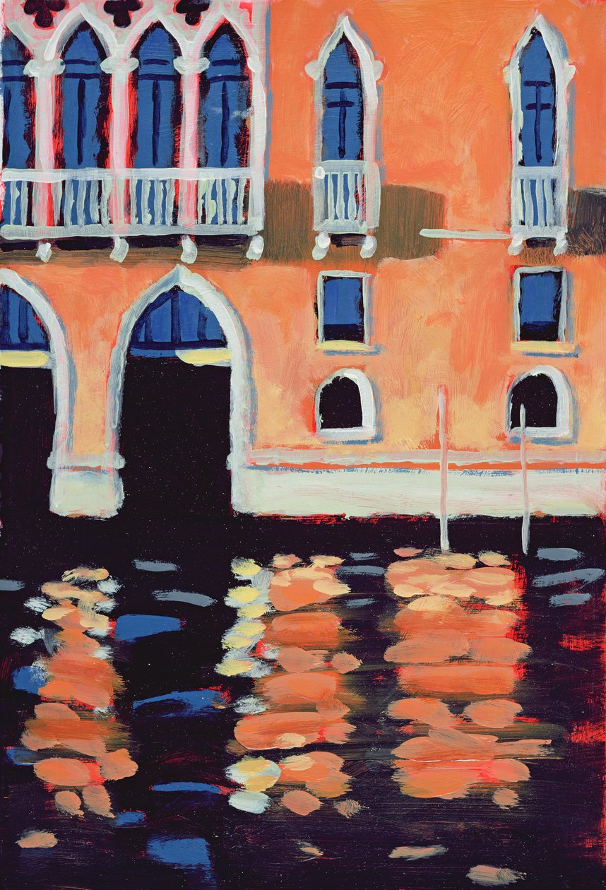 Palazzo, Velence (olaj a kártyán) alkotó: Sara Hayward