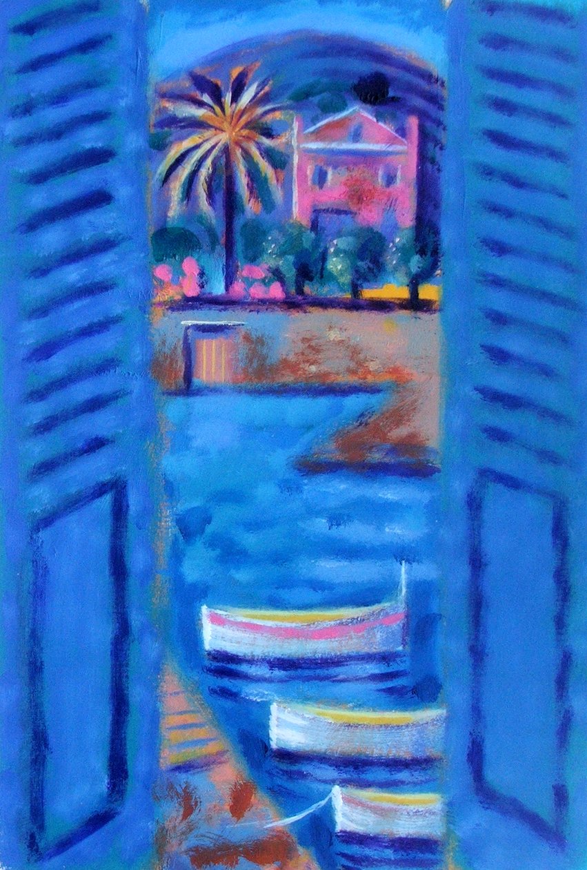 Pink House (akril a táblán) alkotó: Sara Hayward