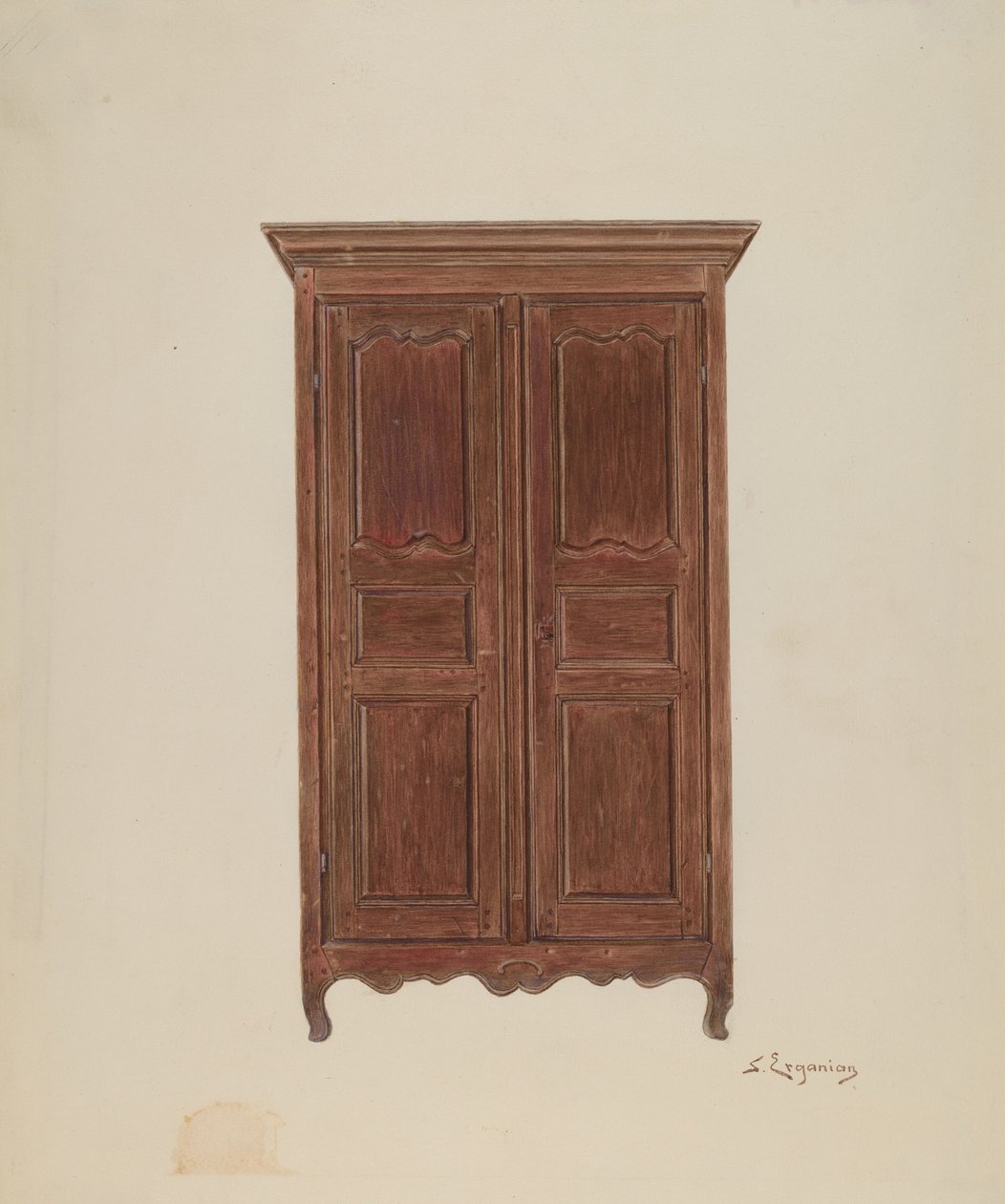 Ruhásszekrény, c. 1939. alkotó: Sarkis Erganian