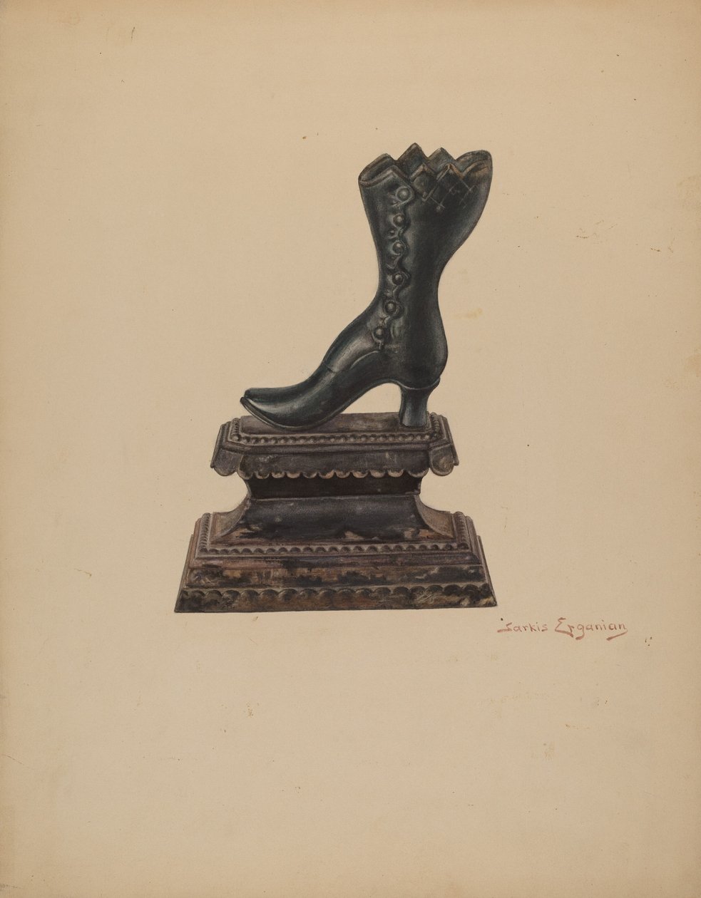 Ajtó Stop, c. 1939. alkotó: Sarkis Erganian