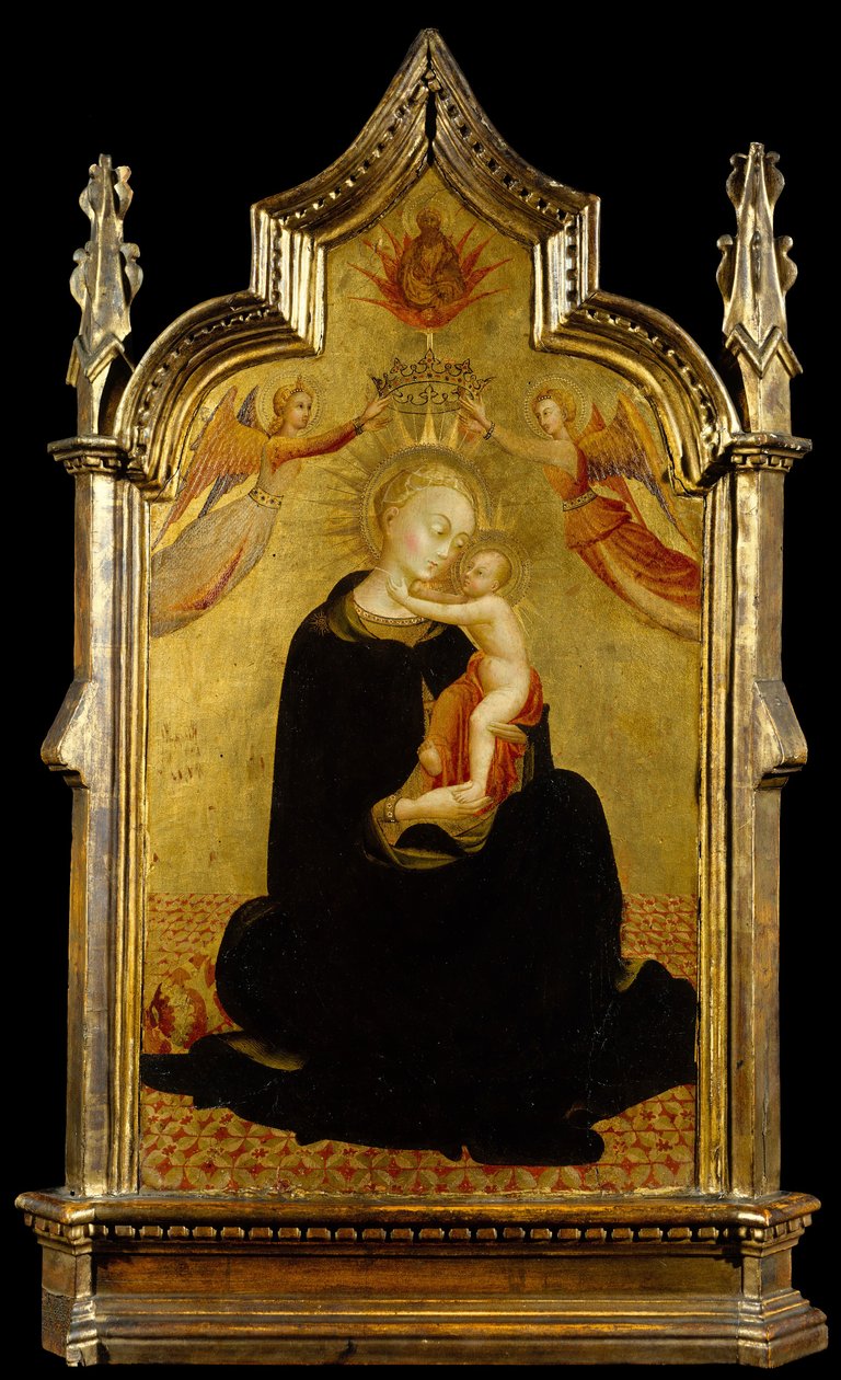 Madonna és gyermeke angyalokkal, kb. 1445-50. alkotó: Sassetta