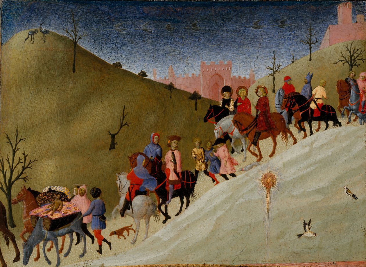 A mágusok utazása, kb. 1433-35. alkotó: Sassetta