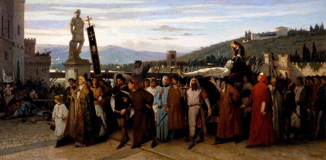 Buondelmonte temetése alkotó: Saverio Altamura