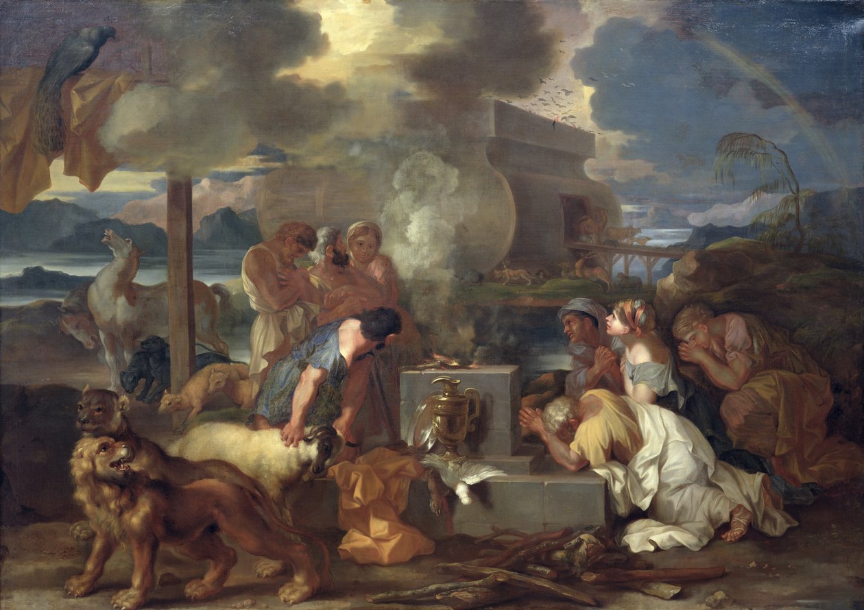 Noé áldozata, 1640 körül alkotó: Sébastien Bourdon